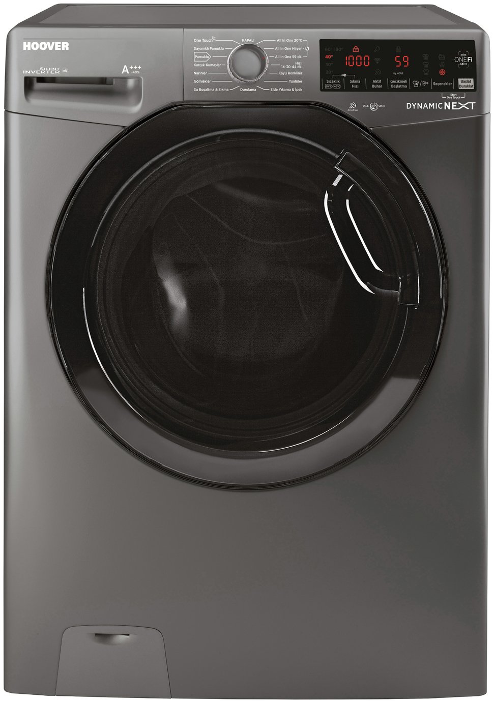 Hoover DWOAD 69HF3G 9KG 1600 Spin Washing Machine - Graphite