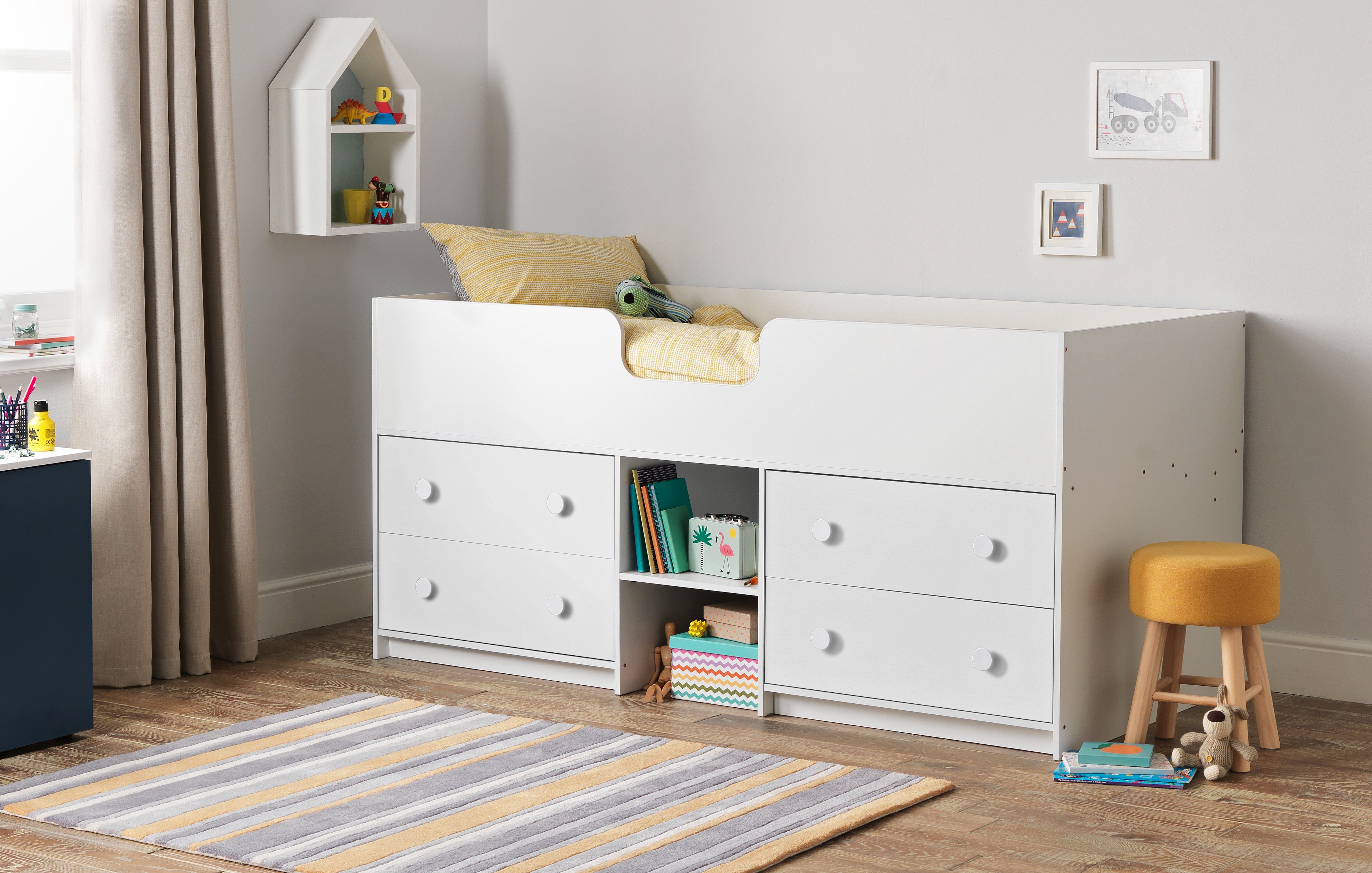 Habitat Jackson Mid Sleeper Bed - White