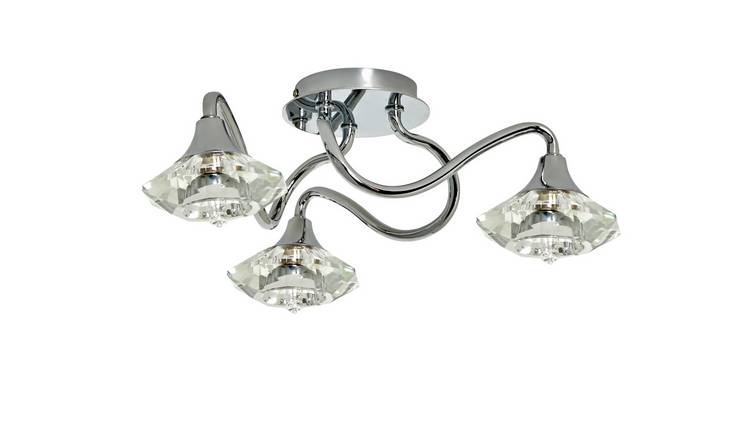 Buy Argos Home Capri 3 Light Ceiling Light Chrome Ceiling Lights