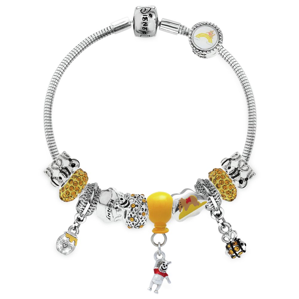 Disney Winnie The Pooh Crytal Made Up Charm Bracelet