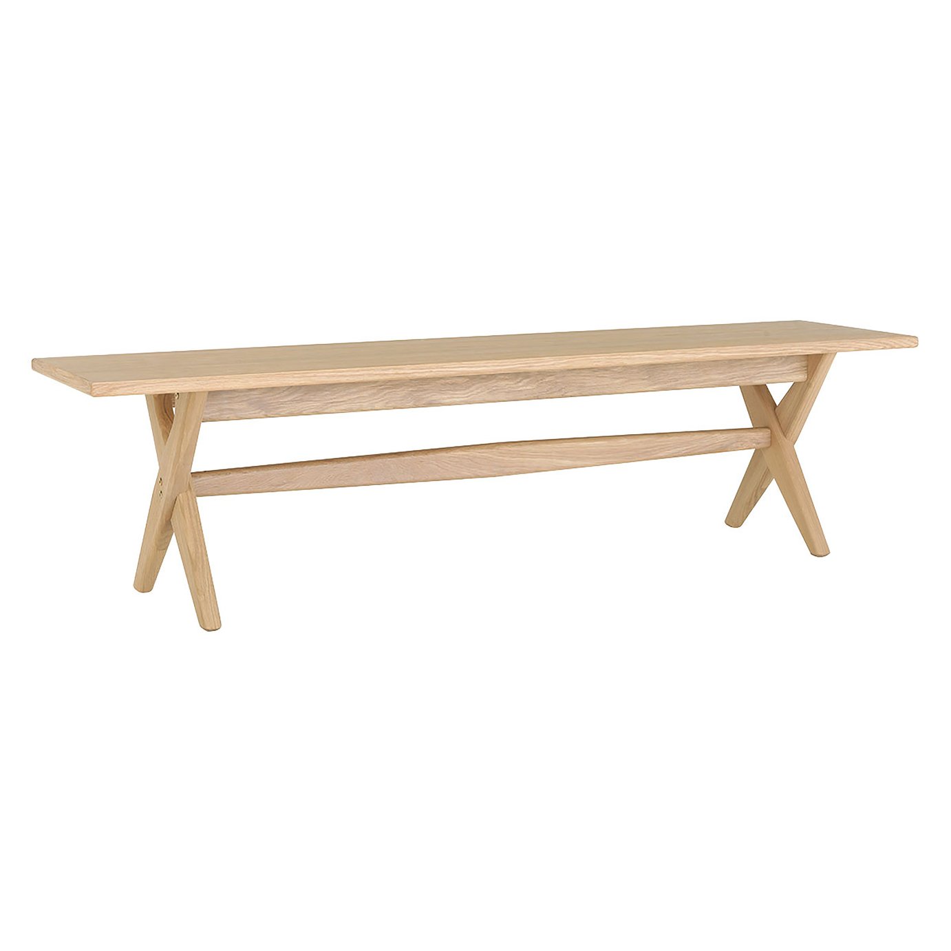 Habitat Austin Solid Wood 3 Seater Dining Bench - Oak