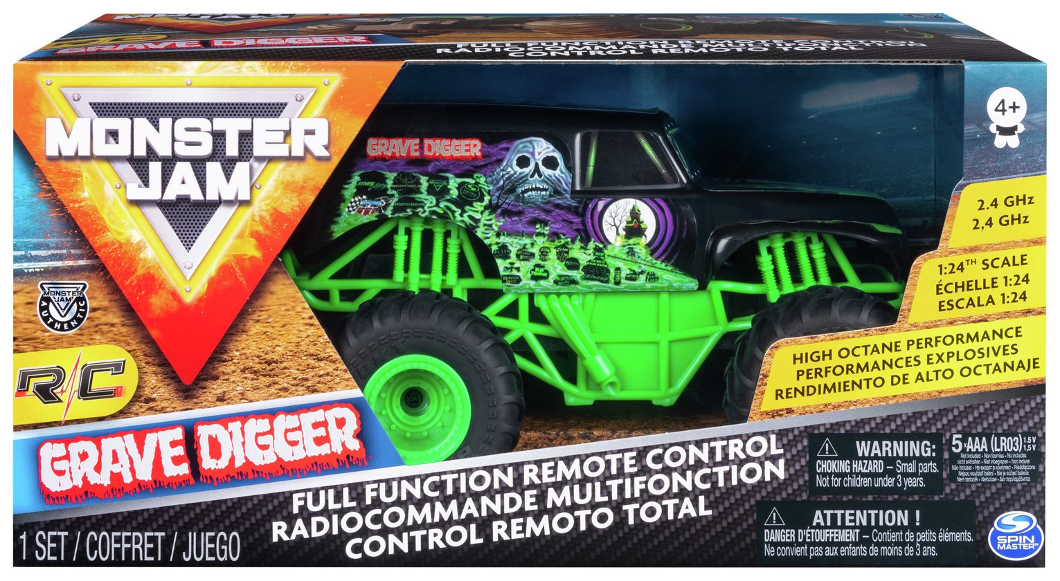 Monster Jam RC 1:24 Grave Digger Truck Review