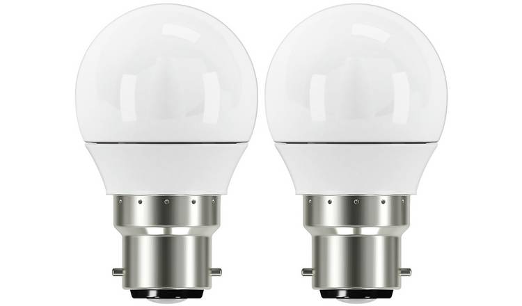 Argos Home 5W LED Mini Globe BC Light Bulb - 2 Pack