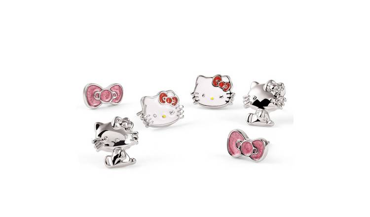 Hello Kitty Stud Earrings Set - Pack of 3