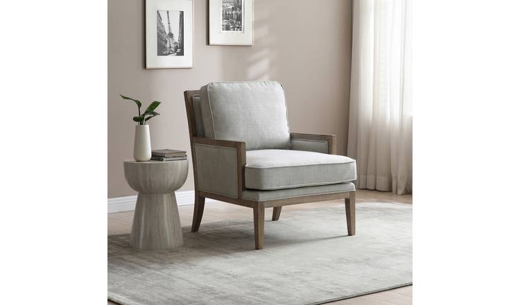 Kyoto Brodie Fabric Armchair - Cream