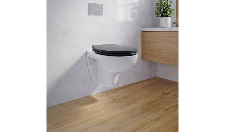 Bemis Hudson Moulded Wood Soft Close Toilet Seat - Matt Black