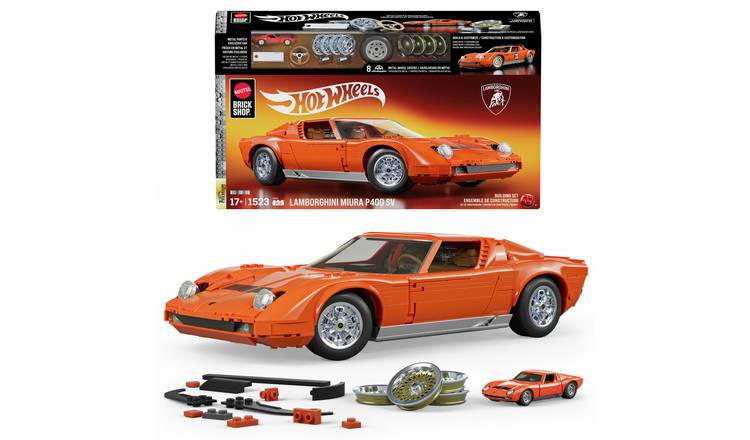 Hot Wheels '71 Lamborghini Miura P400 SV Building Toy Kit, for Collectors