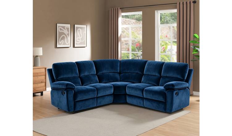 Argos Home Toby Recliner Corner Sofa - Blue