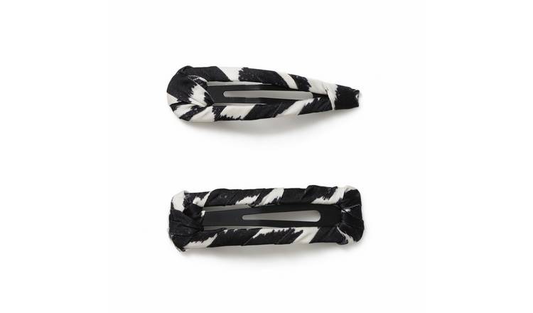 Freedom Zebra Print Hair Clips - Pack of 2