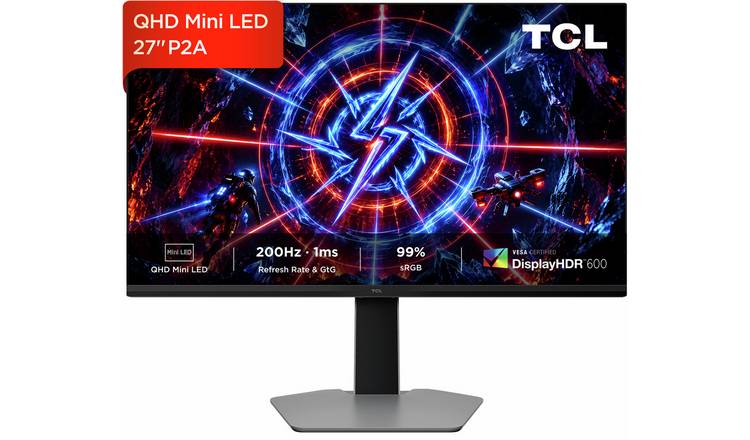 TCL 27P2A-UK 27 Inch 200Hz QHD Mini LED Gaming Monitor
