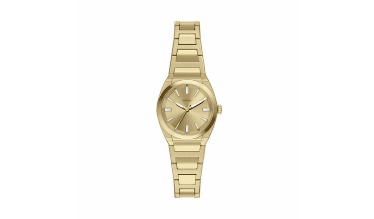 Fossil Everett Three Hand Gold Tone Stainless Steel Bracelet Watch