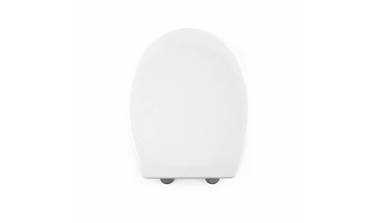 Beldray Antibac Plastic Soft Close Quick Release Toilet Seat - White