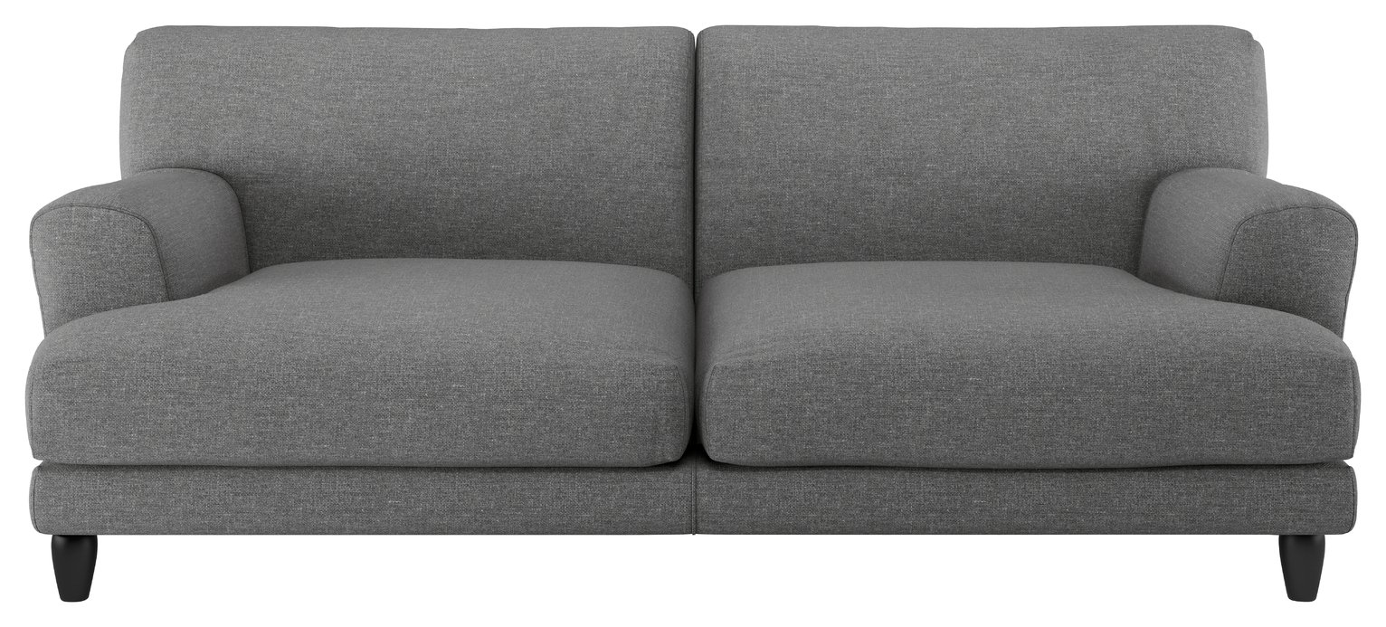 Habitat Askem Fabric 3 Seater Sofa - Grey