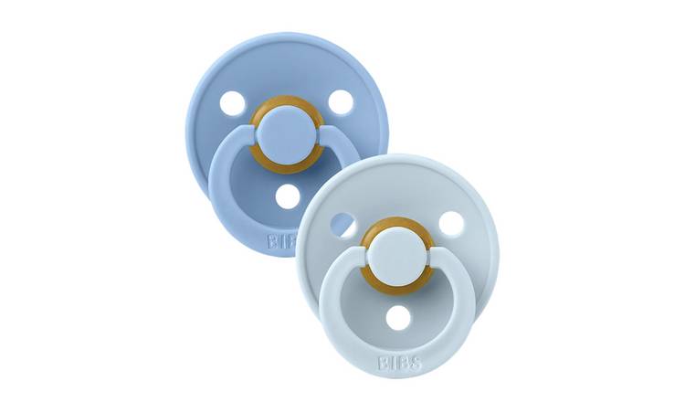BIBS Colour Pacifier 2 Pack - Sky Blue/Baby Blue