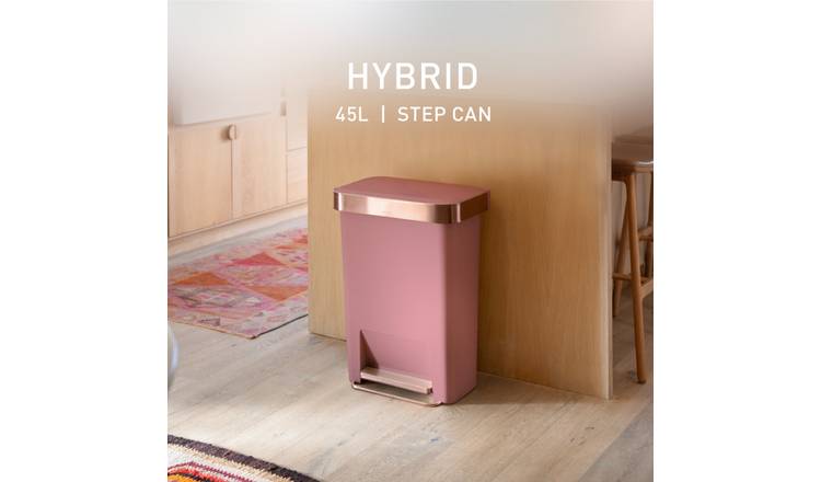 Simplehuman 45 Litre Hybrid Pedal Bin - Blush Pink