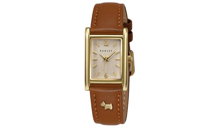 Radley Gold Plated Case Brown Leather Strap Watch