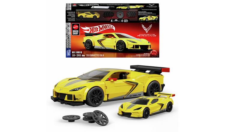 Mattel Brick Shop Hot Wheels '20 Corvette C8.R Building Toy Kit