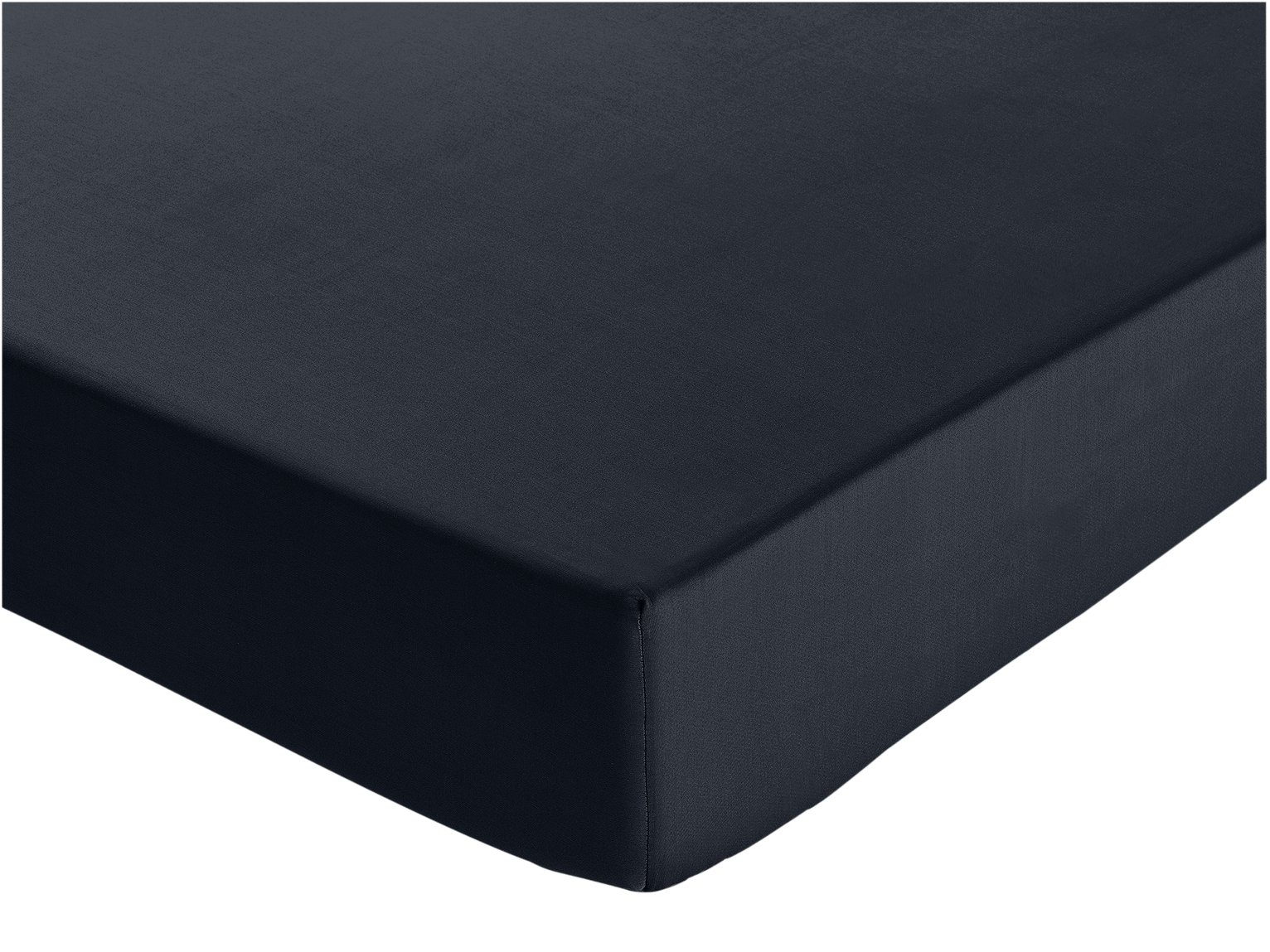 Habitat Pure Cotton 200TC Navy Deep Fitted Sheet - Double