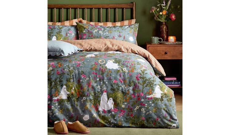 furn Bootanical Forest Grey Bedding Set - King size