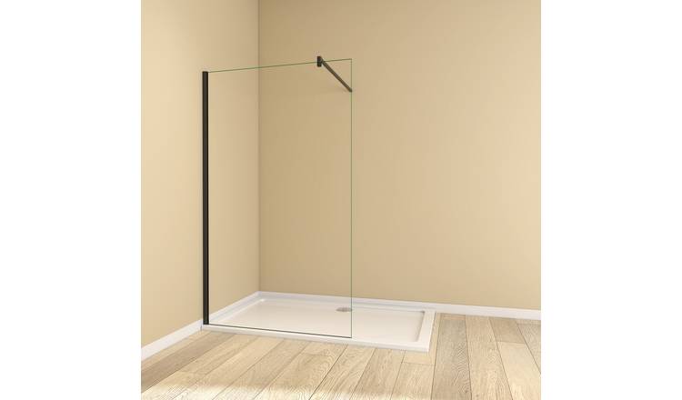 MLH Walk In Shower 120x80cm Full Shower Enclosure - Black