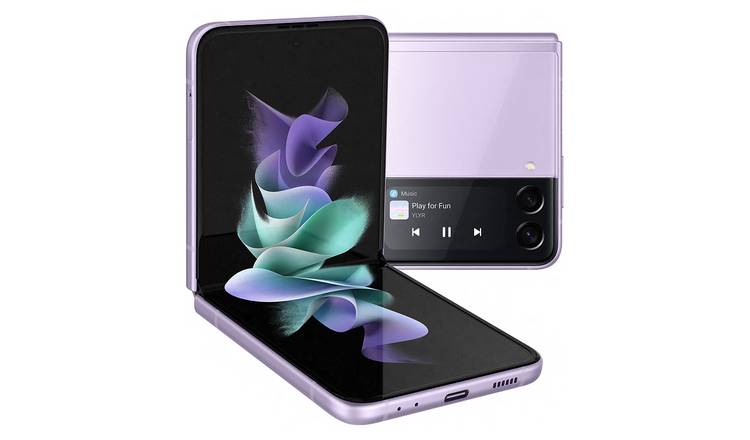 SIM Free Samsung Galaxy Z Flip3 5G 128GB Phone - Lavender