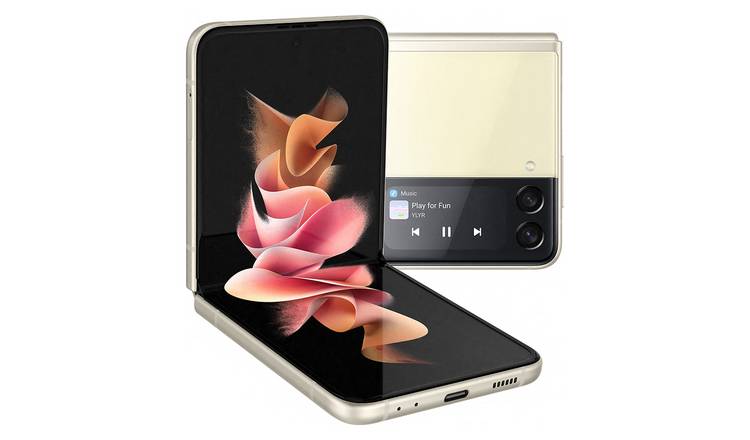 SIM Free Samsung Galaxy Z Flip3 5G 128GB Mobile Phone Cream