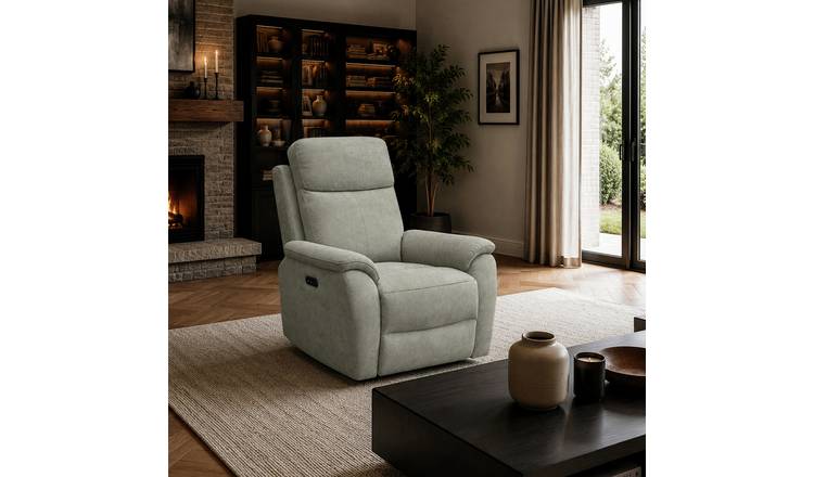 Aspire Kingsmere Fabric Power Rise Recliner Chair - Grey