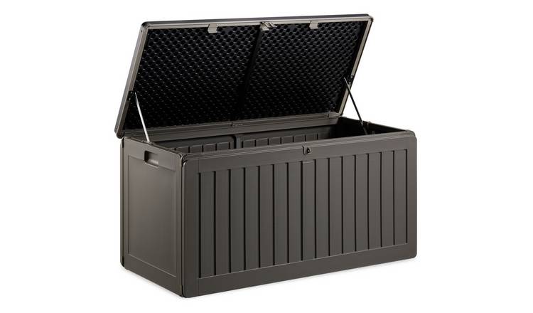 VonHaus 270L Plastic Garden Storage Box - Grey