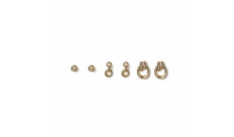 Freedom Door Knocker Mini Stud Earrings - Pack of 3