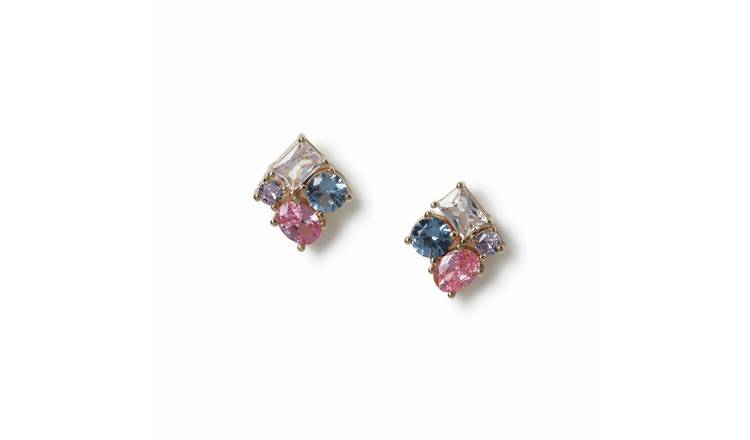 Freedom Multi Colour Crystal Stud Earrings