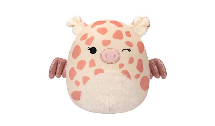 Squishmallows Original Marcy Winking Spotted Pig Glitter Wings 7.5 Inch Plush