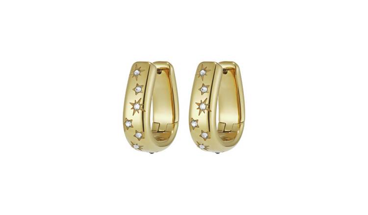Olivia Burton Celestial Gold Plated Wide Hoop Earrings