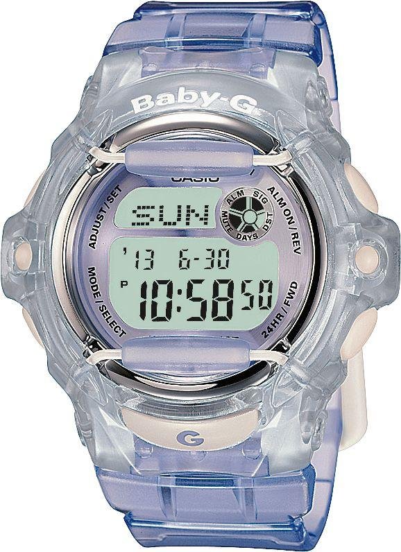 Casio Baby-G Ladies Lilac Coloured Resin Strap Watch