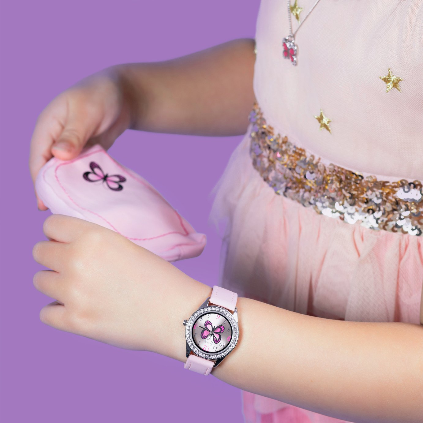 Tikkers Girls' Pink Butterfly Watch Set Reviews Updated March 2023