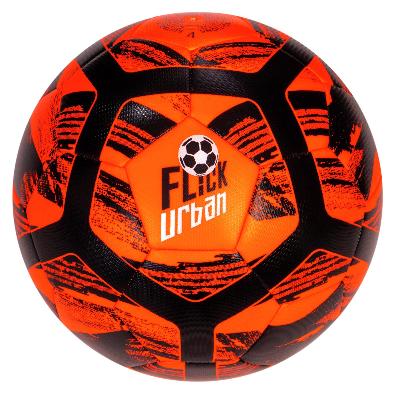 Football Flick Urban Size 4 Football - Orange and Black