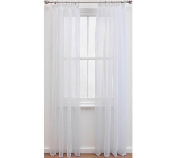 Buy ColourMatch Pair of Voile Panels - 152x228cm - Super White at Argos ...