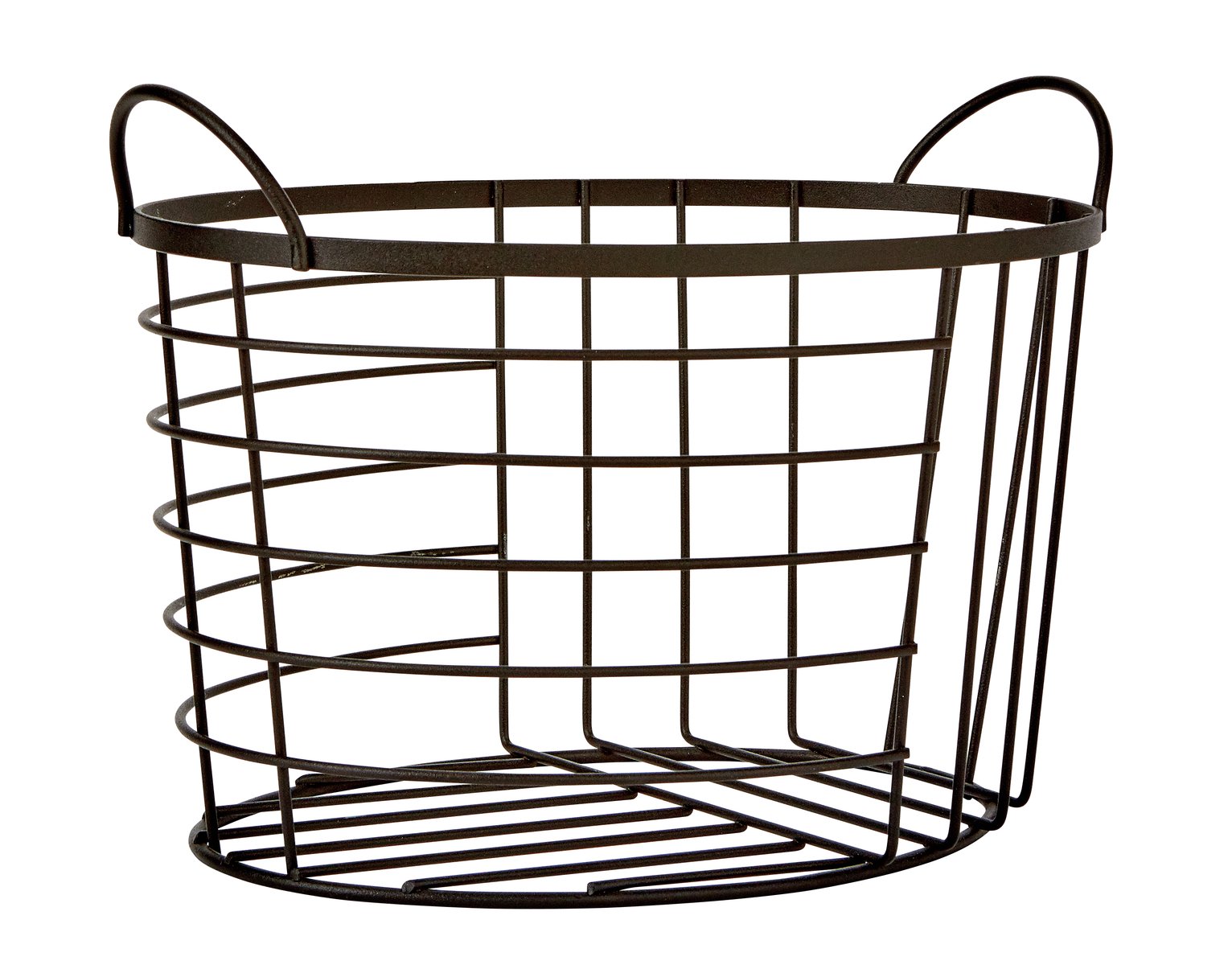 Argos Home Wire Oval Storage Basket - Black