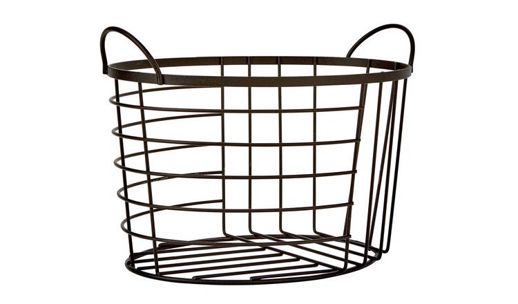 Argos Home Wire Oval Storage Basket - Black 0