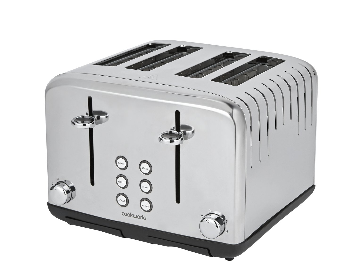 Cookworks Pyramid 4 Slice Toaster - Stainless Steel