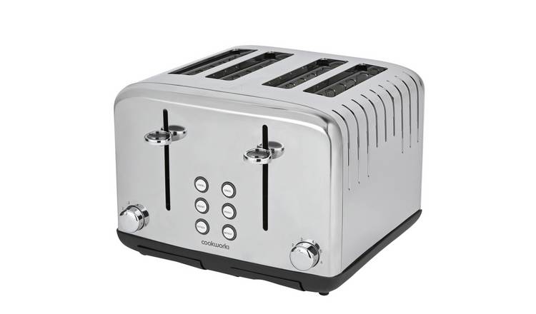 Buy Cookworks Pyramid 4 Slice Toaster Stainless Steel Argos