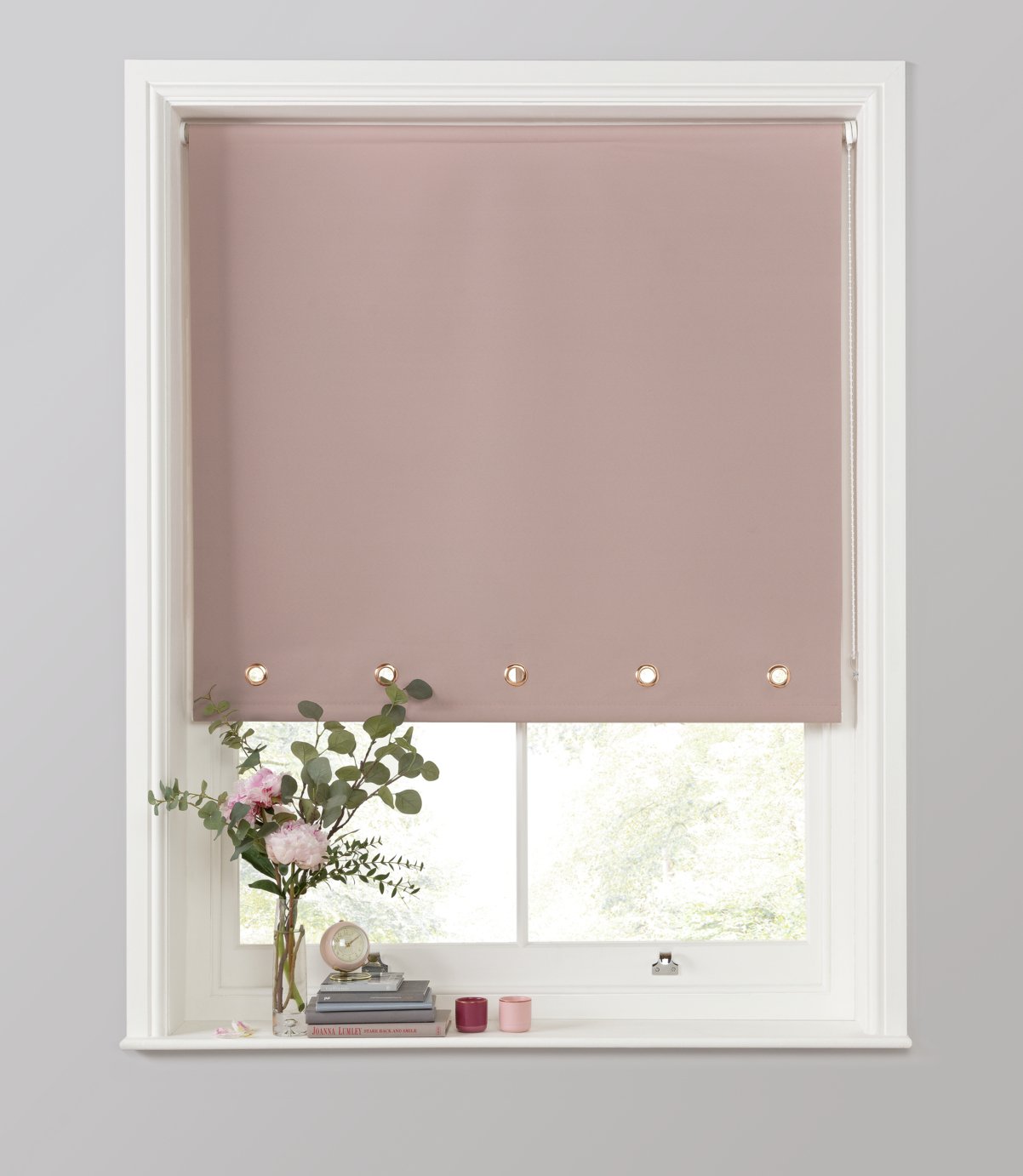 Argos Home Eyelet Daylight Roller Blind - 4ft - Blush