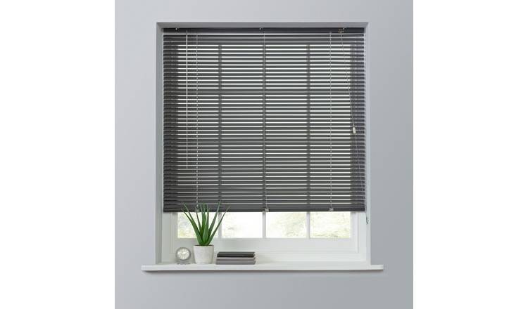 Habitat Aluminium Gun Metal Venetian Blind - 180cm