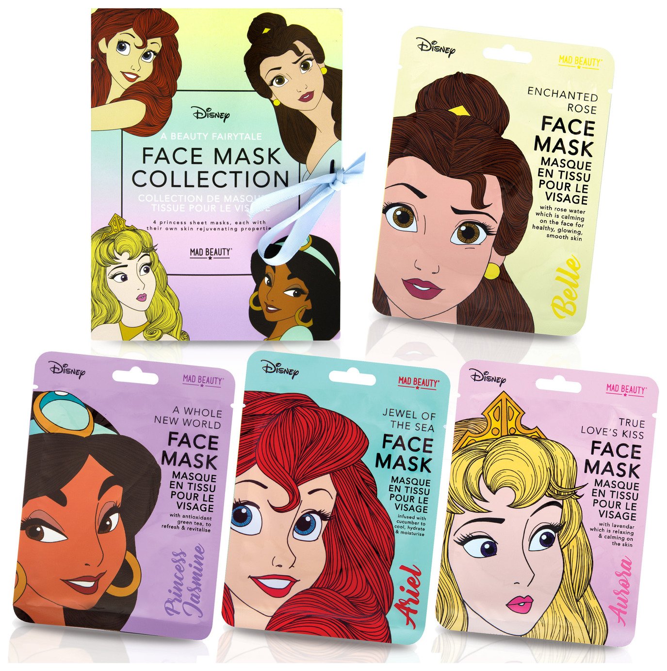 Disney Princess 4 Piece Face Mask Collection