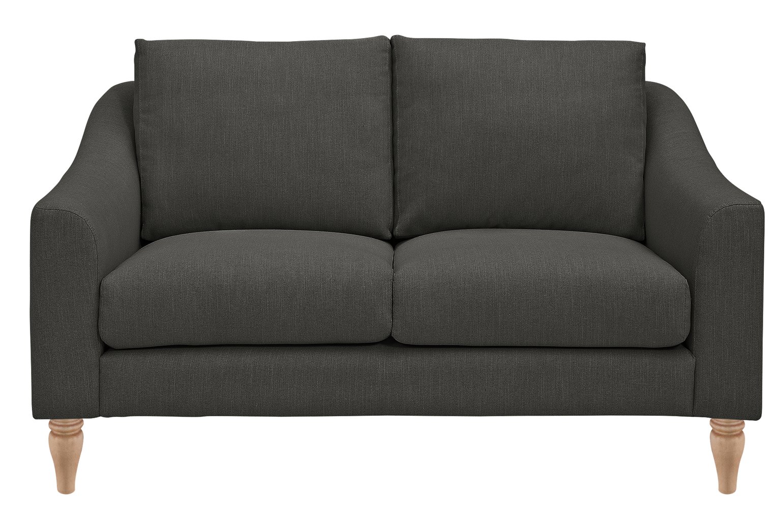 Argos Home Cameron 2 Seater Fabric Sofa - Charcoal