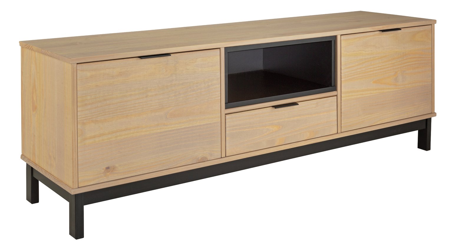 Argos Home Industrial Pine 2 Door 1 Drawer TV Unit - Natural