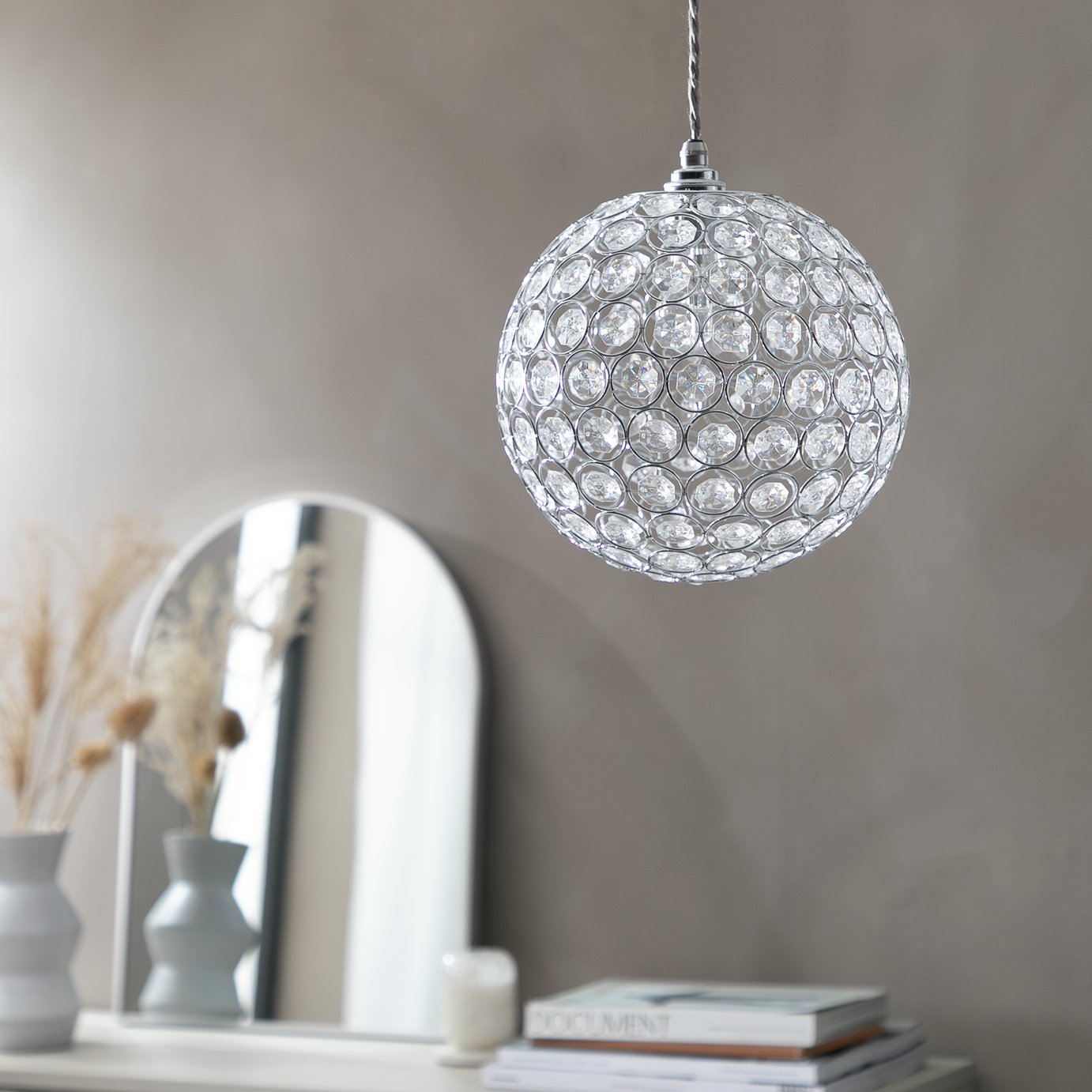 Argos Home Crystal Globe Shade