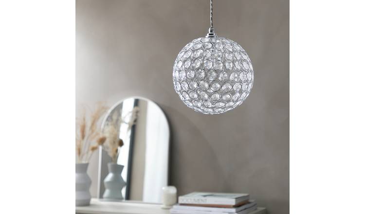 Glass ball lamp deals shade