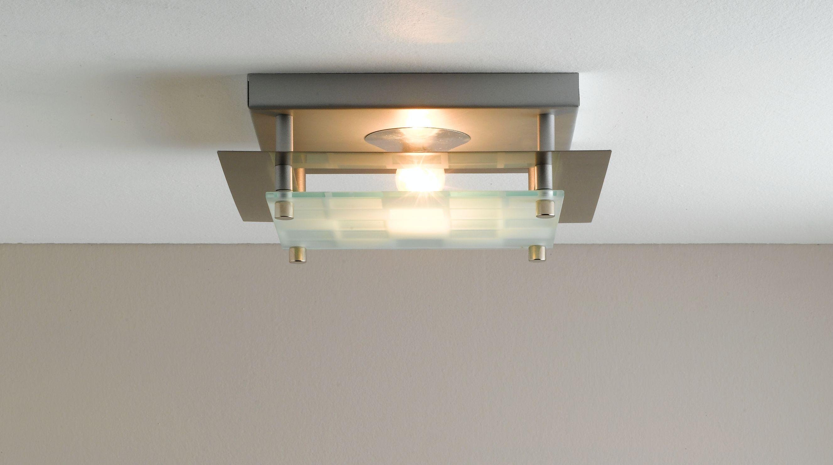 Argos Home Seda Square Check Ceiling Fitting - Silver