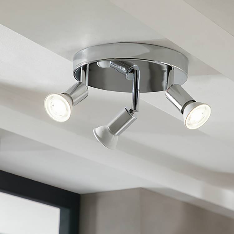 Argos Home Cromer 3 Spotlight Ceiling Plate - Silver 0