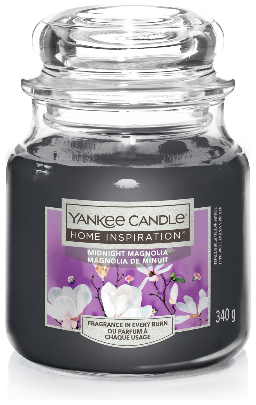 Yankee Home Inspiration Medium  Jar Candle Midnight Magnolia